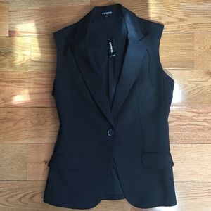 Express- Sleeveless Single Button Blazer